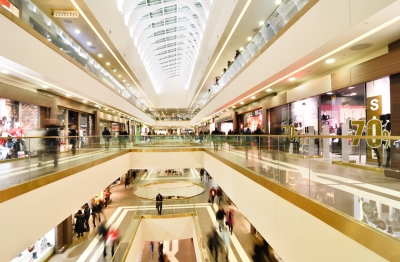 Retail-tainment - Interior shot of generic shopping mall